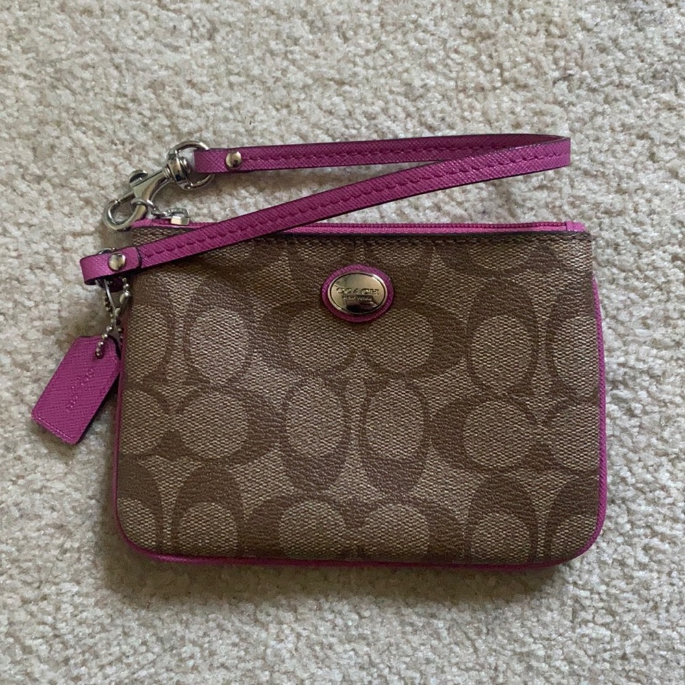 NWOT Coach Wrislet with Pink Accents